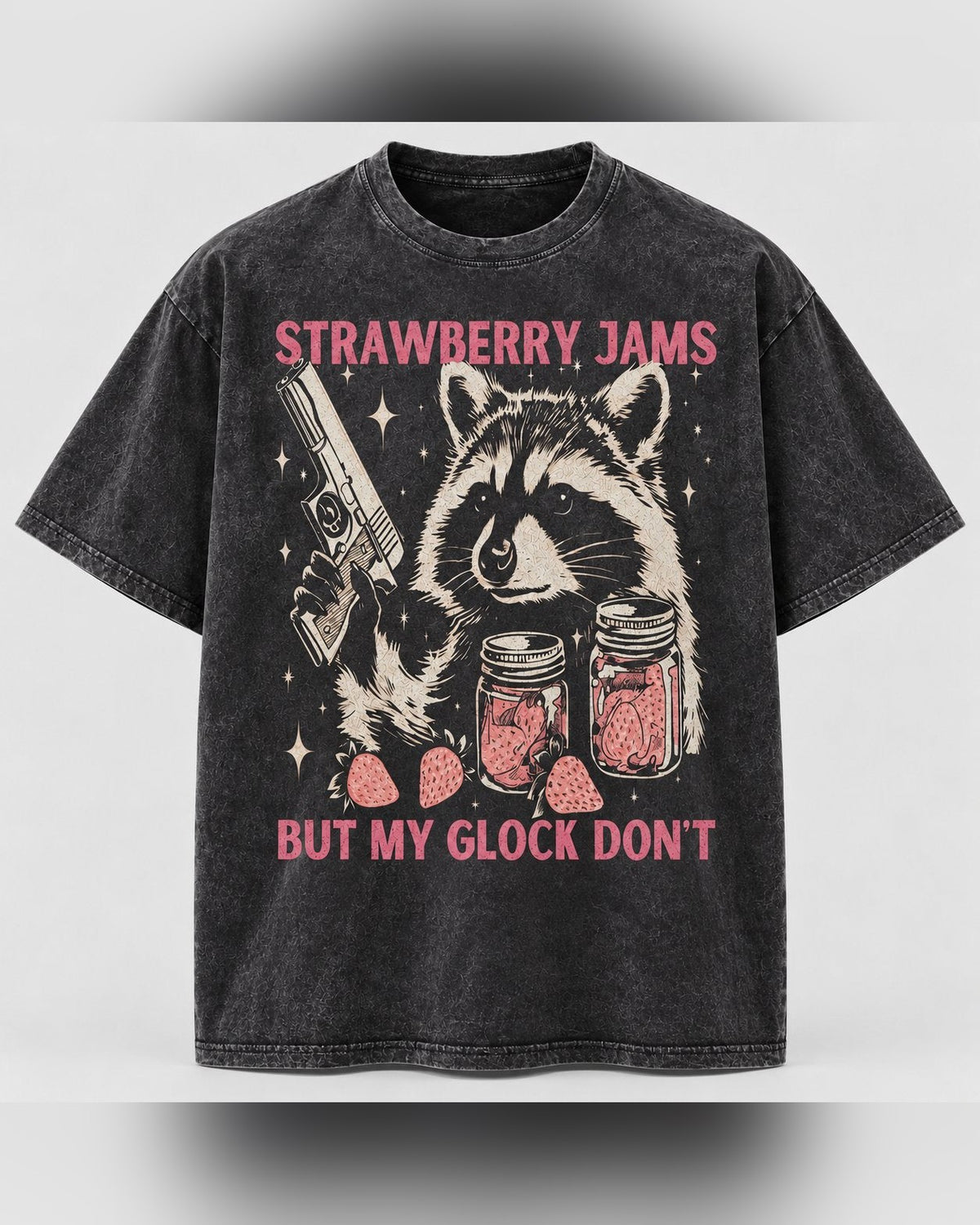 Strawberry Jams Raccoon Tee