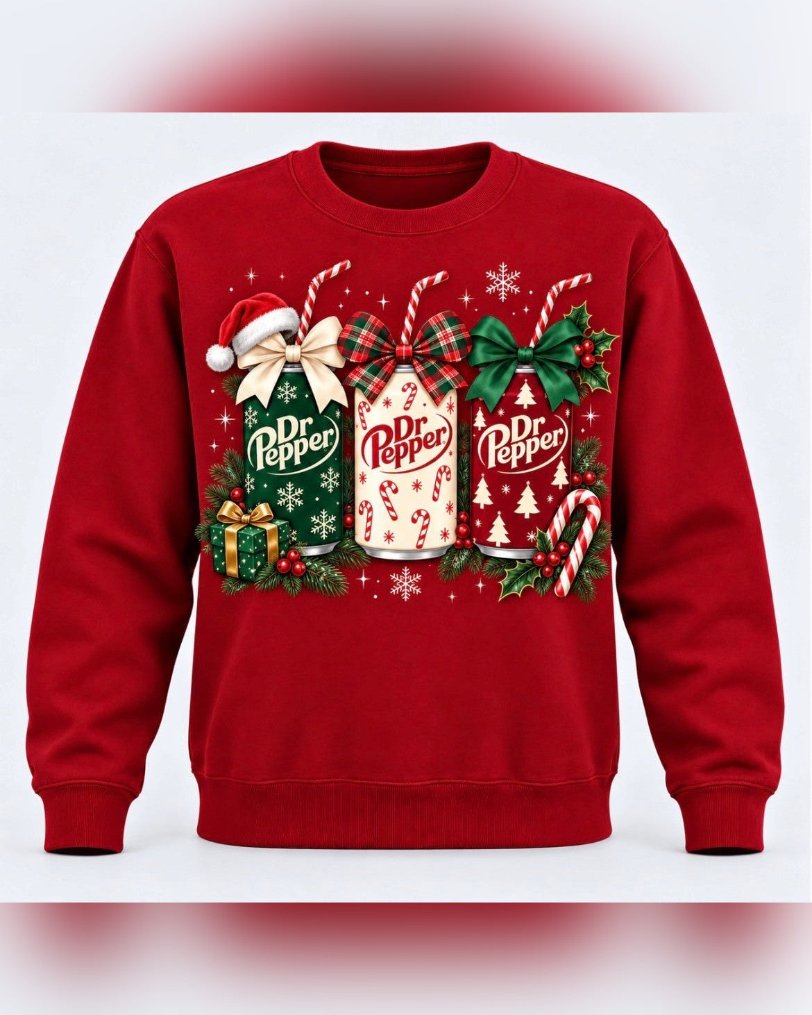 Dr Pepper Christmas Bows Sweatshirt