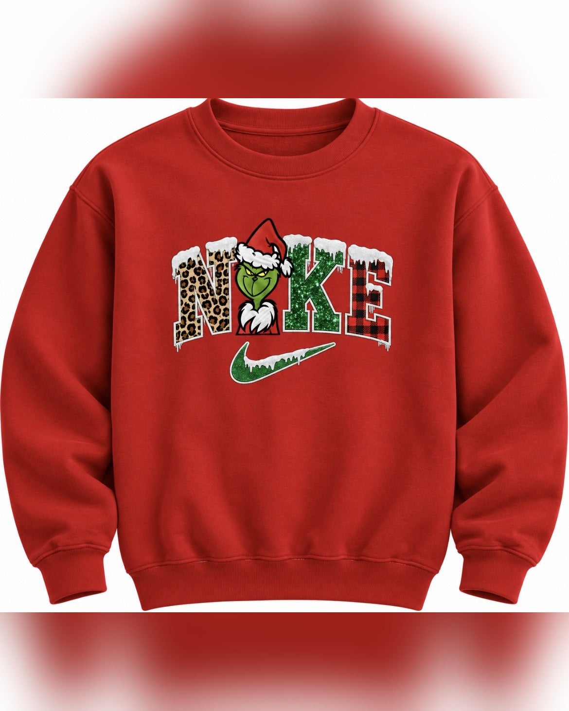 Grinch Style Christmas Nike Sweatshirt