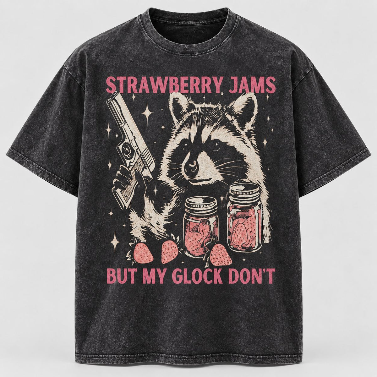 Strawberry Jams Raccoon Tee